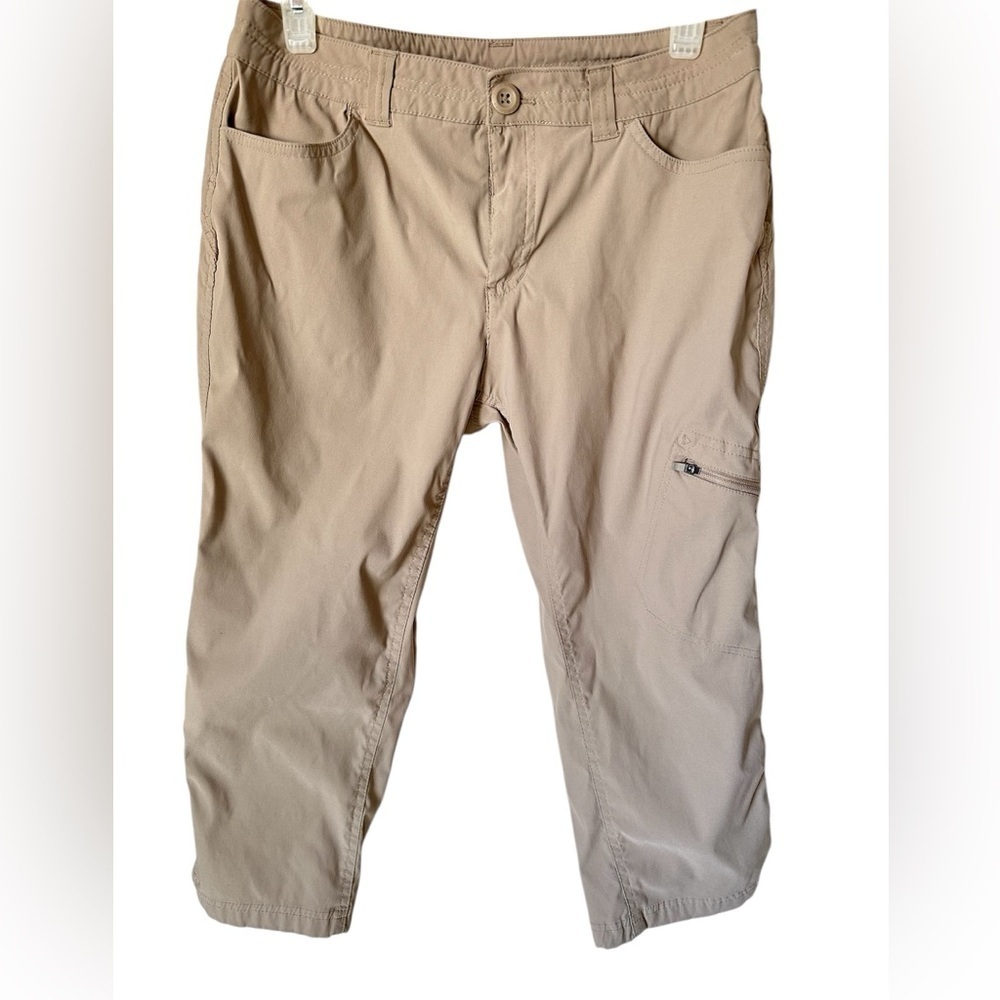 Eddie Bauer women's tan/beige trekking or hiking capri pants size S